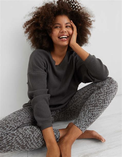 aerie waffle oversized sweatshirt.